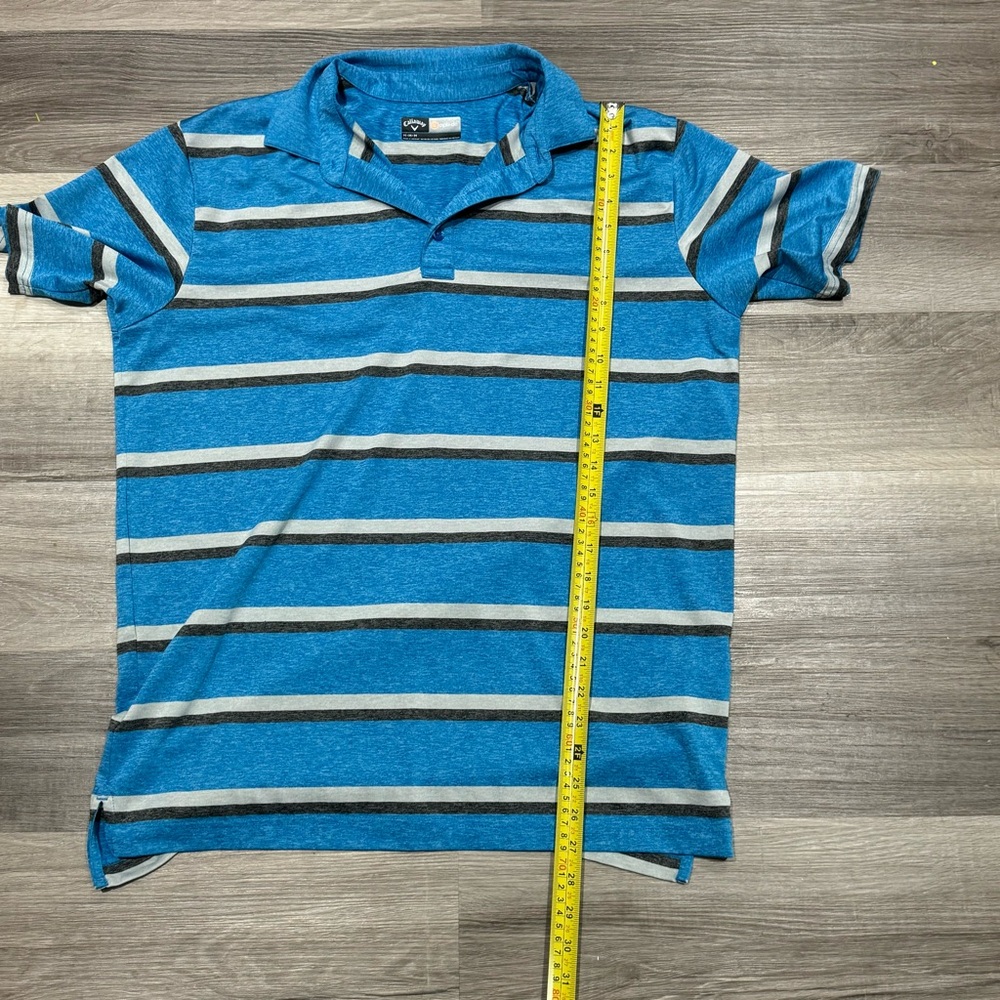 MENS CALLAWAY GOLF SHIRT size medium blue gray black - Picture 4 of 5